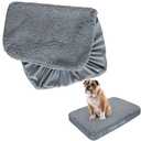 Dog Bed Covers Replacement Washable (Cover Only), Waterproof Warm Dog Mattress Cover-Easy to Remove, 36x27Inch, Grey