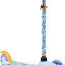 Self Balancing Kick Scooter with Light Up Wheels, Extra Wide Deck, 3 Wheel Platform, Foot Activated Brake, 75 lbs Limit, Kids & Toddlers Girls or Boys, for Ages 3 and Up, (Bluey)