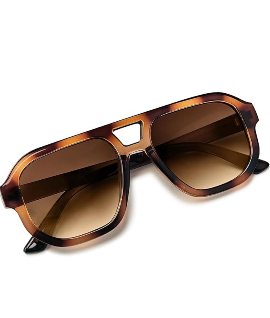 livho Trendy Polarized Square Aviator Sunglasses Women Men Square Eyewear Frame, Retro Sun Glasses for Women Men 2025 Shades
