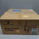 300L Large Collapsible Wagons Carts with Big All-Terrain Beach Wheels, Foldable Shopping Wagon Cart, Heavy Duty 480lbs Load, Folding Utility Cart for Groceries Garden Sport (Black)