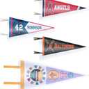 WANGDEFA 10 Pieces Soft Pennant Sleeve Bag Pennant Sleeve Protector Display for pennants 2 Mil Polyethylene Case Holder 12.75x31.5 Protector