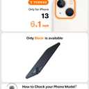 TORRAS Slim Fit for iPhone 13 Case, Ultra Thin Lightweight Grip Fingerprint-Proof Hard PC Cover for iPhone 13 Phone Case 6.1 inch(2021), Black