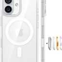 TORRAS Magnetic Shockproof for iPhone 17 case with Camera Control, [12FT Military Grade Drop Protection][Fit for MagSafe], Transparent Anti-Fingerprint & Soft Touch Case for iPhone 17, Crystal Clear