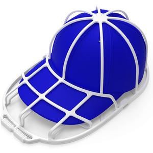 Hat Washer Cage for Washing Machine - Baseball Cap Cleaner Rack, Ball Cap Washing, Dishwasher Safe, Perfect for Cleaning and Protecting Hats in Dishwasher (White 1 Pack)