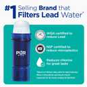 4 x PUR Plus Lead Reducing Water Pitcher and Dispenser Replacement Filter, 1-Pack, NSF & WQA Certified - Compatible with All PUR Pitchers and Dispensers, Blue, PPF951K1