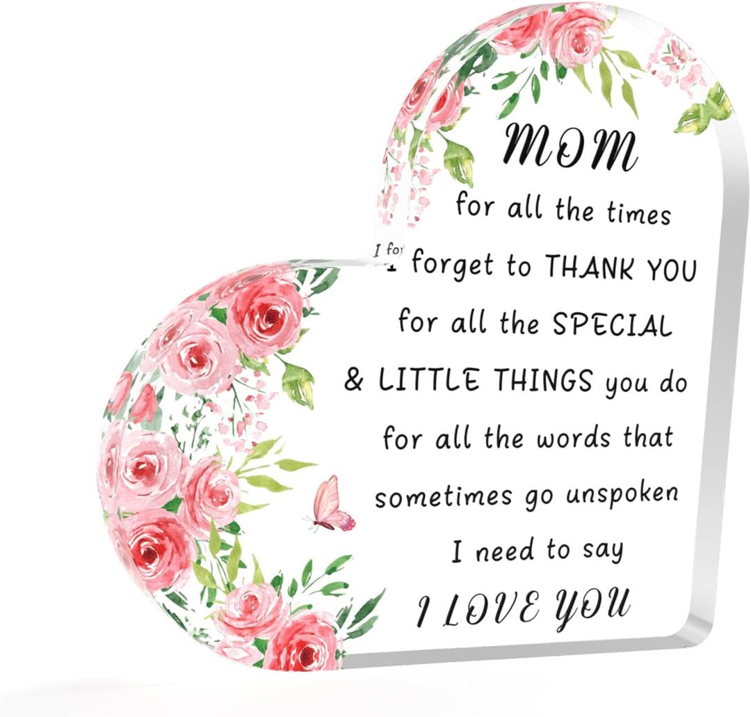 Gifts for Mom - Mothers Day Moms Gift,Mother's Day Presents from Daughter Son Husband,Christmas Birthday Valentines Day Thank You Gifts for Mom Acrylic Office Decor