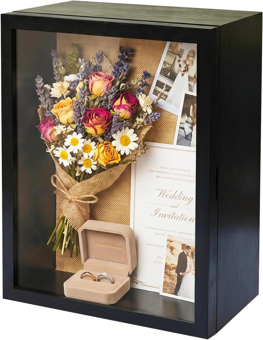 16x20 6 inch Large Shadow Box, Wood Extra deep Display Case
