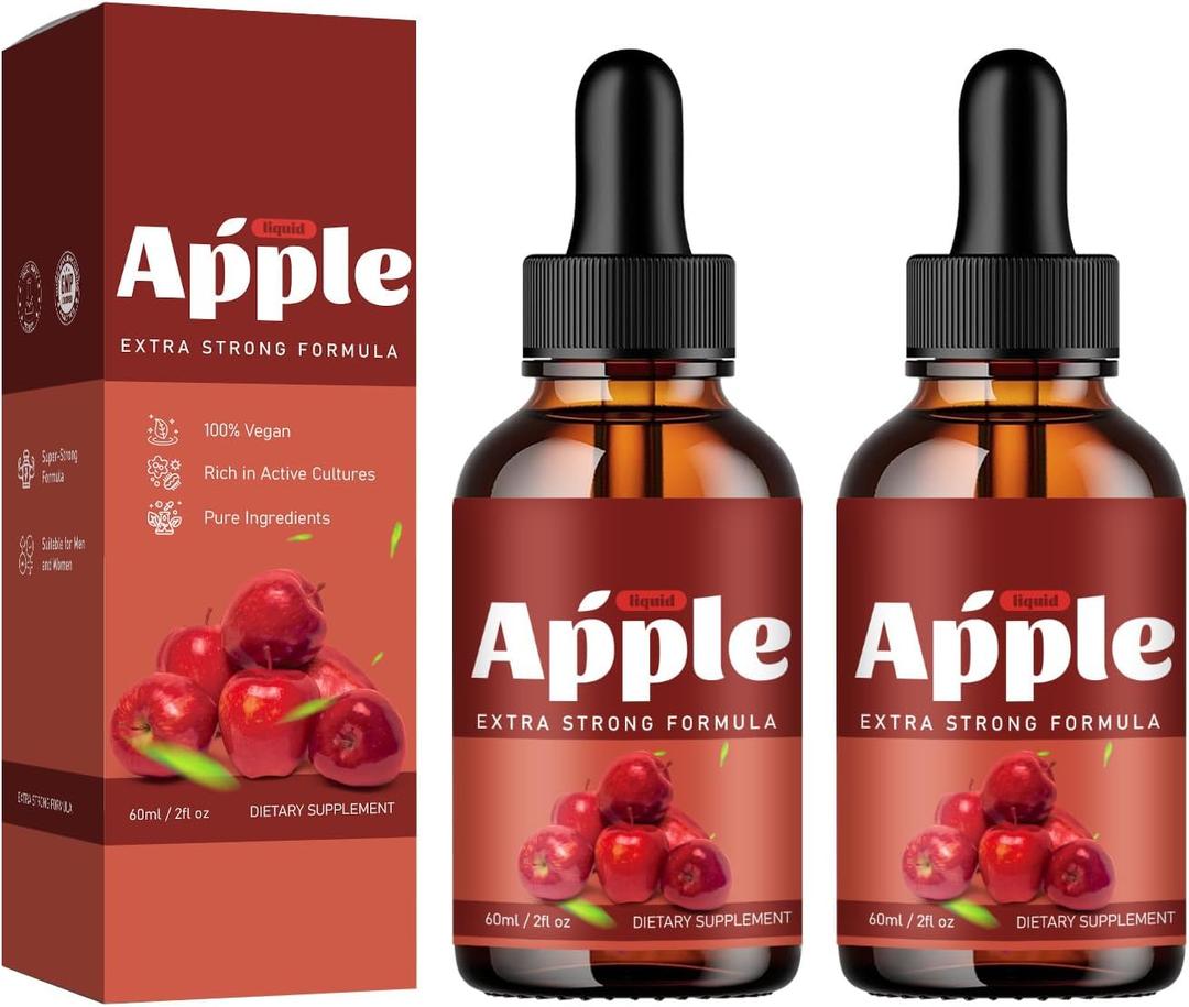 Apple  Dro, Apple Li Drops Advanced Drop, All Natural Support Drops, 1 Bottle for 1 Month - 2 Floz (2PC)