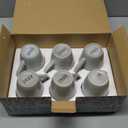 BTaT- Porcelain Coffee Mugs Set, 12 oz (350ml), 6 Pack, Ceramic Coffee Mugs, Matte White Outside and Colorful Inside, Restaurant Cups for Tea, Cappuccino, Cocoa, Cereal, Mug Gift Set, Dishwasher Safe