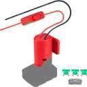 Upgraded Battery Adapter Compatible for Milwaukee M12 12V Battery Adapter All-in-one Design of The Fuse and Switch Power Ride Wheel Adapter Compatible for M12 Converter Kit 14 Gauge