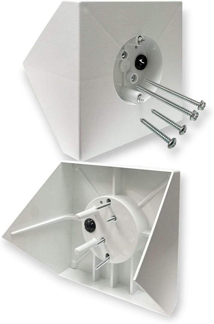 IMBA-FB900 White Ceiling Fan Mounting Box, 1-Pack – Fan Mounting Bracket & Kit for Cathedral Ceilings up to 80°, Heavy-Duty Electrical Box for Ceiling Fans & Light Fixtures