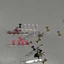 6 Sets Magnetic Nail Tip Display Holder Acrylic Display Stand Nail Tip Practice Art Training Stand for DIY Manicure Fingernail Salon(Gold, Silver, Light Pink, Black, White, Pink)