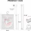 10 Pack Clear Doll Clothes Storage Bags with Hanging Rod & Hooks, Compatible with Labubu Clothes and 4-8 inch Doll Clothes - PVC Transparent Organizer Set for Dolls, Space-Saving Wardrobe System