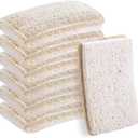 WANGDA.G Loofah Dish Sponges Kitchen,Organic Natural Sponges for Dishes, Non Scratch Eco Friendly Biodegradable for Cleaning, 6PCS