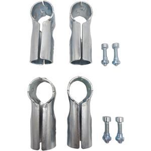 4 Pcs T Clamps Pipe Connector, End Rail T Clamp,Metal Clamp Fittings,1" O.D. 25.4 mm,Galvanized Steel Chain Link Fence, Bolts and Nuts Included