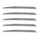 9" Stainless Steel Reciprocating Saw Blades for Food Cutting - 5TPI Big Teeth Stainless Steel Reciprocating Saw Blades Multi Cutting for Frozen Meat, Beef, Turkey, Bone, Wood, Pruning (5 Pack)