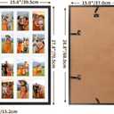 QUTREY 12 Opening Collage Picture Frame 4x6, Black Photo Frame Collage Display Multiple 4 by 6 inch Photos with Mat for Wall