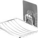 2pcs Wall Mounted Soap Dish Single Double Layer Soap Holder for Bathroom Home Hotel Grey Draining Design