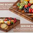 THETCHRY Walnut Wood Cutting Boards for Kitchen, End Grain Chopping Board Double Sided, Large Cutting Board with Handle, Charcuterie Butcher Block for Meal Prep & Serving with Gift Box, 17"13"1"