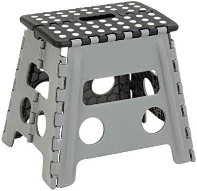 Honey-Can-Do TBL-02977 Folding Step Stool with Anti-Slip Surface, 12.8-Inch,Multicolor, 300 lbs