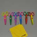 Jialeey Plastic Kids Design Safety Art Scissors Creative Crafts Scissors Paper Scrapbooking Decorative Wave Lace Edge Cutters Set 6 PCS