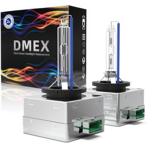 DMEX D3S HID Headlight Bulbs Xenon 35W Replacement 66340 42403 42302 - Pack of 2, 8000K White Blue (Not fit Halogen Headlamp)