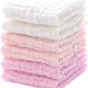 Cotton washcloths, face Cleaning Cloths,Bath Small Towels,6 Pack, 12x12 Inches