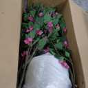 Artificial Bougainvillea Tree, 8FT UV Resistant Fake Bougainvillea Plant in Pot for Outdoor/Indoors, Realistic Faux Flowering Tree for Patio, Garden, Porch, Home Decor (Rose Red)