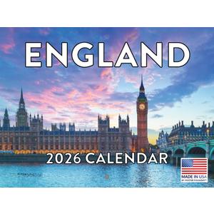 England Calendar 2026 Monthly Wall Calender 12 Month | American Made In The USA