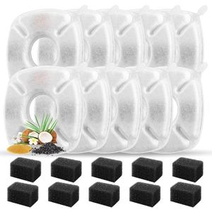 20 Pcs Cat Water Fountain Replacement Filters-10 Pack Water Fountain Filters 10 Pack Pre-Filter Sponges, pet fountain replacement filters Fit for 95oz/2.8L Cat Pet Fountain