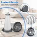 4 Pack T350 HEPA Filter Replacement Attachments Compatible with Trucozie T350 Cordless Lightweight Stick Vacuum Cleaner, 4 HEPA Filters, 1 Cleaning Brush