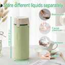 4 in 1 Travel Dispenser Bottle for Flying Essentials Camping Toiletries Pump Leak Proof Size Portable Containers for Shampoo Lotion Creams Body Wash Conditioner Refillable Attached Label (Green)