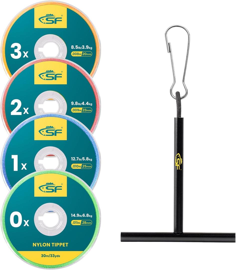 SF Clear Nylon Tippet Line with Holder Fly Fishing Tippets Leaders Trout 0X 1X 2X 3X 4X 5X 6X 7X