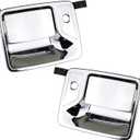 TQPONLY Chrome Exterior Door Handle (1 Pair),for Ford F250 F350 Super Duty F450 F550 F650 F750 Excursion,Front Driver&Passenger Side Outside Handle Outer Door Parts