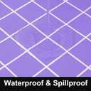 Rectangle Vinyl Table Cloth 30x48, Waterproof Elastic Fitted Tablecloth with Flannel Backing, Plastic Table Cover for Picnic, Camping, Outdoor, Lavender