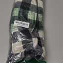 Malier Classic Plaid Fleece Dog Coat - Warm Winter Jacket with Pocket, Windproof for Dogs (White, Large)