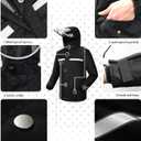 iCreek Rain Suit Waterproof Jacket and Trouser Suit Raincoat for Men and Women Outdoor All-Sport Breathable Anti-storm (Black, M)