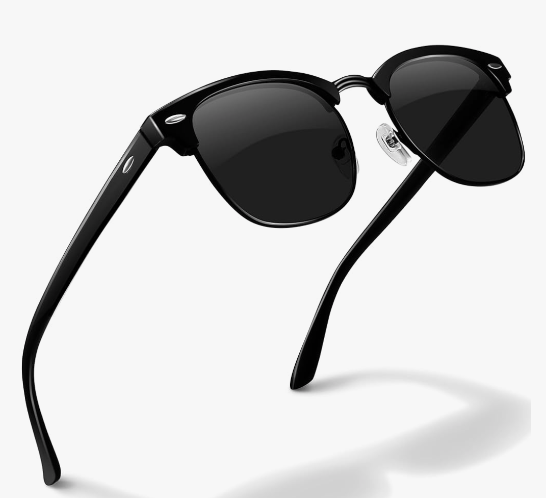 livho Rimless Trendy Polarized Sunglasses Men Women, Retro Sun Glasses for Men Women 2025, Semi Rimless UV Protection Shades