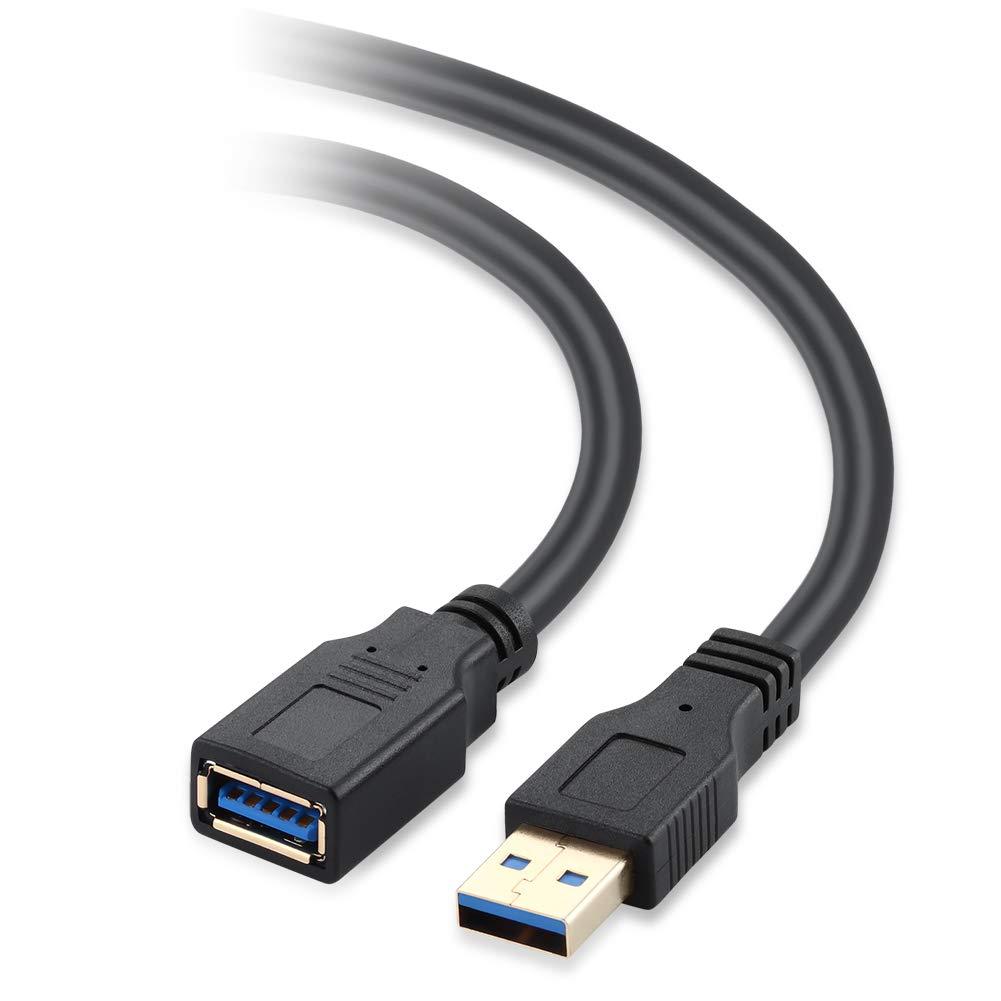 USB Extension Cable 25 FT USB3.0 Type A Male to Female Extender Cable Data Transfer 5Gbps for USB Flash Drive,Mouse,Xbox,Keyboard, Card Reader,Printer etc (25FT Black)