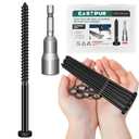 (8Sets) 3/8" x 6" Hex Head Lag Bolts, Heavy Duty Lag Screws with Washers, 304 Stainless Steel, 3/8 Bolt for Wood, Partial Thread, Black Oxide