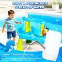 Water Table Pump, Kids Water Pump for Table, 3 Hours of Non-Stop Work Water Table Accessories Water Pump for Fun Summer Outdoor Water Toys Outside Water Play (White)
