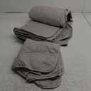 Exclusivo Mezcla Queen Quilt Bedding Set, Lightweight Vintage Queen Size Quilts with Pillow Shams, Soft Bedspreads Coverlets for All Seasons, (96"x90", Gray)