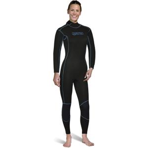 MARES Women's M-Flex 7mm Scuba Diving Neoprene One Piece Full Wetsuit for Cold Water (8, Black)