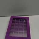 Vicoter Velvet Jewelry Box 24 Grid Jewelry Ring Display Organiser Box Tray Holder Earrings Storage Case for Girls Wife Mom Women (Purple)