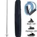 36 inch Boat Sand Anchor Kit Marine Stainless Steel 316 with Bungee Dock Line and Case,Screw Auger Design Ideal for Jet Ski,PWC,Floats,Pontoon,Kayak,Canoe