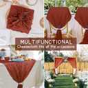 2 Packs Cheesecloth Table Runner,TISEMENT 35''x 120'' Wrinkled Gauze Cheese Cloth Table Runner Boho ,Romantic Centerpieces for Tables ,Versatile Tablecloth for Wedding/ Party Decorations (Terracotta)