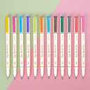 WRITECH Brush Tip Marker Pens: Artist Markers Flexible Tip Water Based 12ct Assorted Colors for Journaling Adult Coloring Hand Lettering Calligraphy Drawing Vibrant Colored