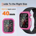 Case for Apple Watch Screen Protector SE 3(2025) SE 2/SE/Series 4 5 6 40mm with Tempered Glass | Slim Guard Bumper | Full Coverage Hard PC Protective Cover | Compatible iWatch 40mm