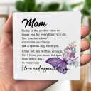 4 x Touching Poem for Mother Gifts from Daughter/ Son, Plaque with Wooden Stand, Meaningful Wood Sign Plaque Gift, Unique Gift Idea for Mom, Meaningful Gifts for Mom, Birthday Mothers Day Gift (Mothers Love 01)