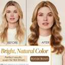 Blonde Brown Hair Dye Shampoo 3 in 1, Rich Color Shine for 34 Weeks, Premium Coloring Shampoo for All Hair Types, Gentle Herbal Formula Safe for Damaged Hair, Easy At-Home Use for Women & Men 500ml